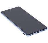 OLED Assembly With Frame Compatible For Samsung Galaxy A71 5G Replacement(A716U / 2020) (Refurbished) (Prism Cube Blue)