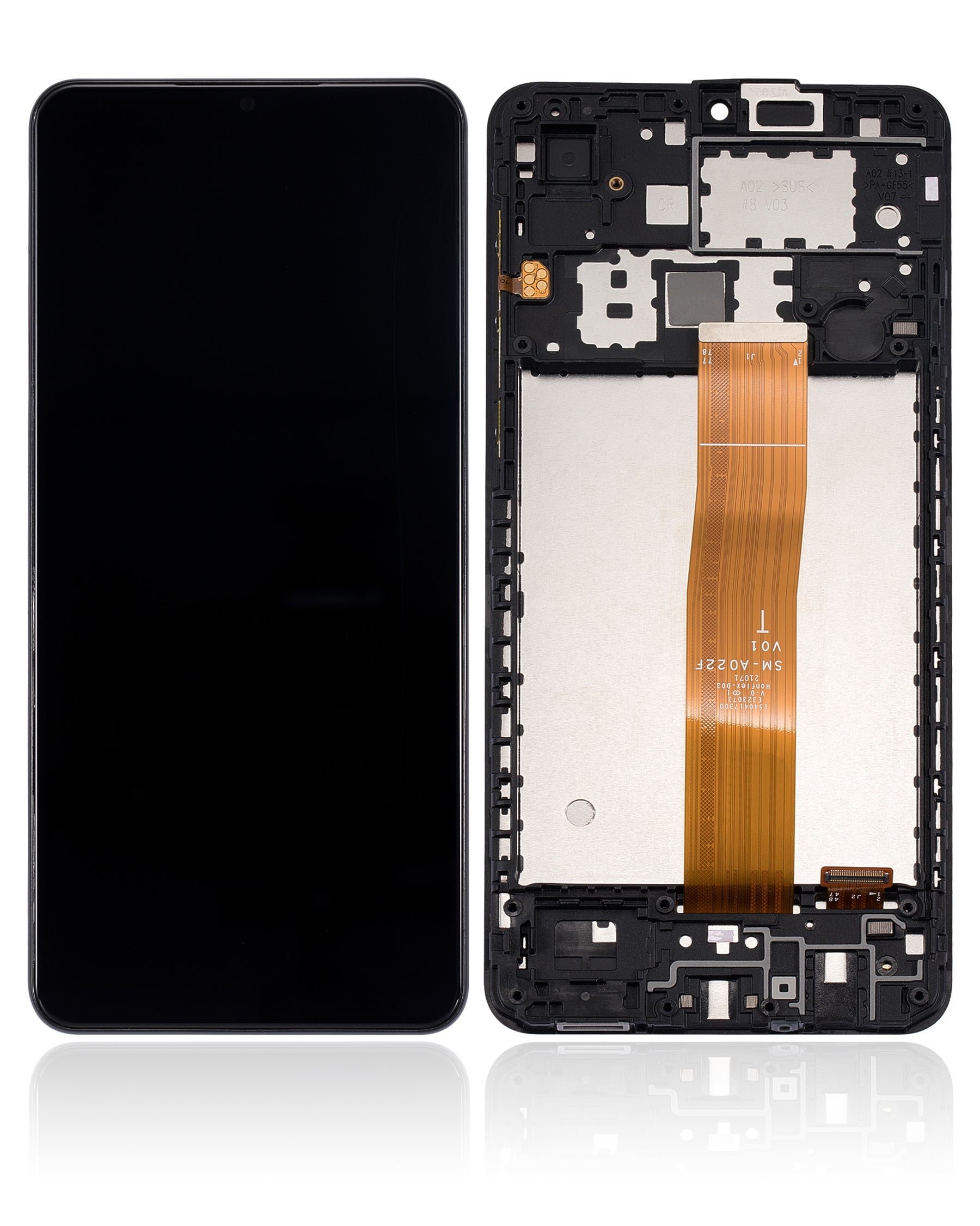 LCD Assembly With Frame Compatible For Samsung Galaxy A02 (A022F / 2020) (Refurbished) (All Colors)