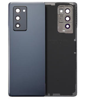 Back Cover Glass With Camera Lens Compatible For Samsung Galaxy Z Fold 2 5G (Aftermarket Plus) (Mystic Black)