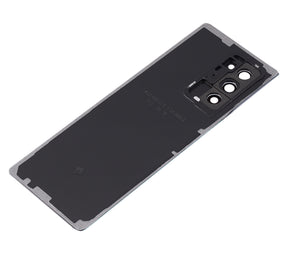 Back Cover Glass With Camera Lens Compatible For Samsung Galaxy Z Fold 2 5G (Aftermarket Plus) (Mystic Black)