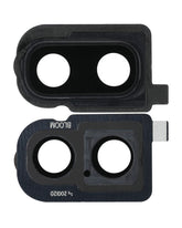 Back Camera Lens With Bracket / Bezel Compatible For Samsung Galaxy Z Flip 4G (F700) / Z Flip 5G (F707) (Mirror Black)