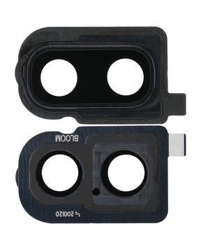 Back Camera Lens With Bracket / Bezel Compatible For Samsung Galaxy Z Flip 4G (F700) / Z Flip 5G (F707) (Mirror Black)