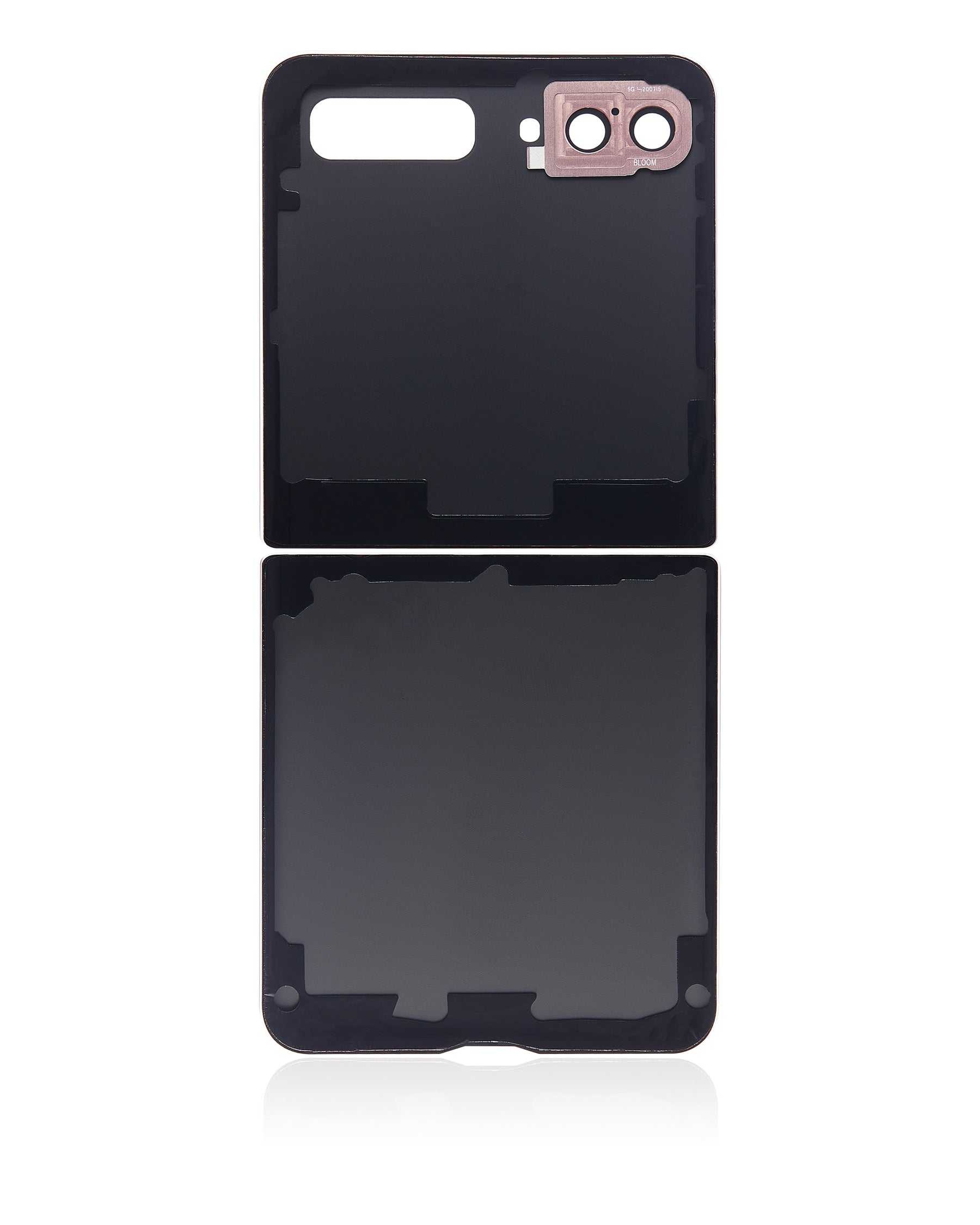 Top & Bottom Back Cover Glass With Camera Lens Compatible For Samsung Galaxy Z Flip 4G (F700) / Z Flip 5G (F707) (Aftermarket Plus) (Mystic Bronze)