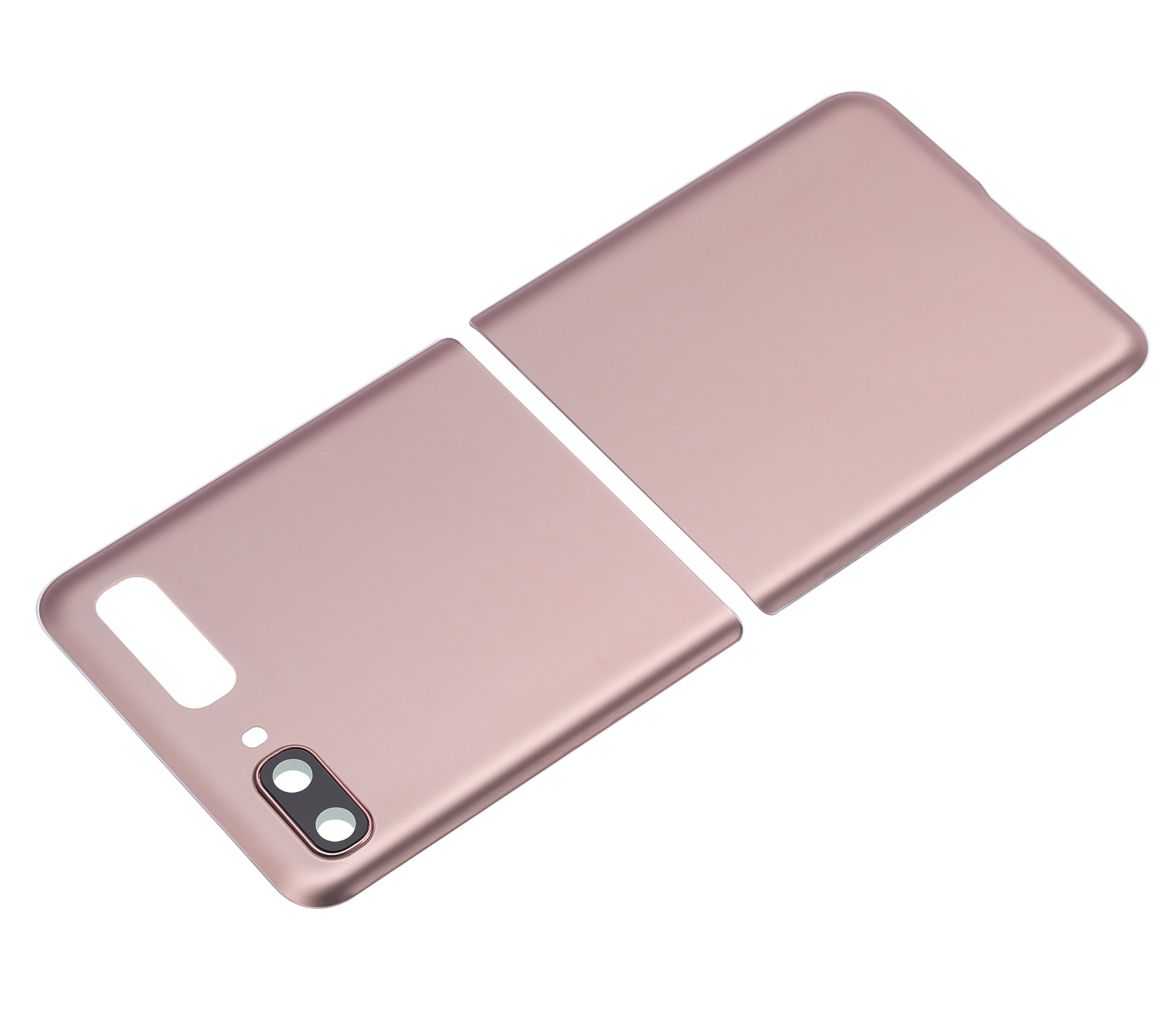 Top & Bottom Back Cover Glass With Camera Lens Compatible For Samsung Galaxy Z Flip 4G (F700) / Z Flip 5G (F707) (Aftermarket Plus) (Mystic Bronze)