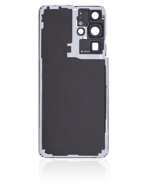 Back Cover Glass With Camera Lens Compatible For Samsung Galaxy S21 Ultra Replacement (No Logo) (Vemake) (Phantom Titanium)