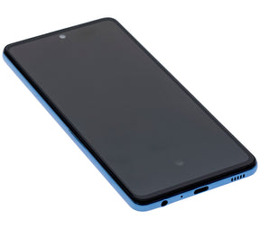 Replacement LCD Assembly With Frame (Without Finger Print Sensor) Compatible For Samsung Galaxy A52 4G (A525 / 2021) / A52 5G (A526 / 2021) / A52S (A528 / 2021) (Aftermarket : Incell) (Awesome Blue)