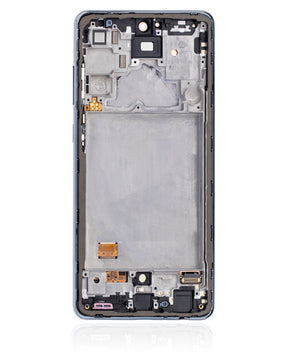 Replacement OLED Assembly With Frame Compatible For Samsung A72 (A725 / 2021) (Refurbished) (Awesome Black)