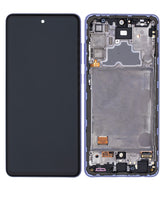 Replacement OLED Assembly With Frame Compatible For Samsung Galaxy A72 (A725 / 2021) (Service Pack) (Awesome Violet)