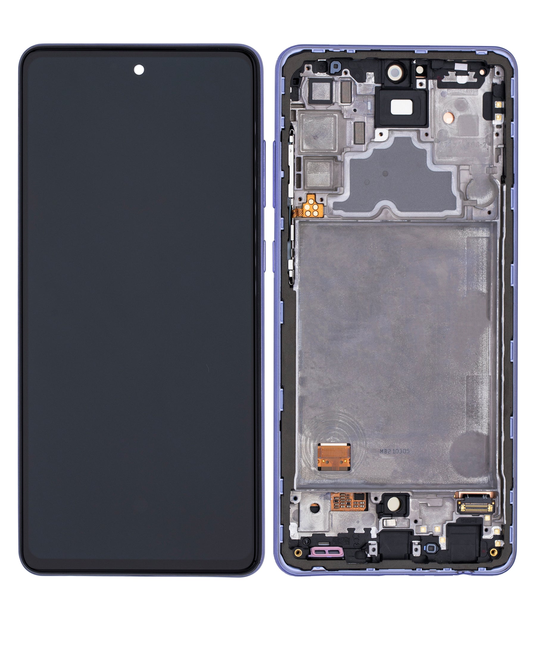 Replacement OLED Assembly With Frame Compatible For Samsung Galaxy A72 (A725 / 2021) (Service Pack) (Awesome Violet)