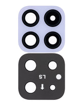 Back Camera Lens (Glass Only) With Adhesive Compatible For Samsung Galaxy A22 5G (A226 / 2021) (Violet)