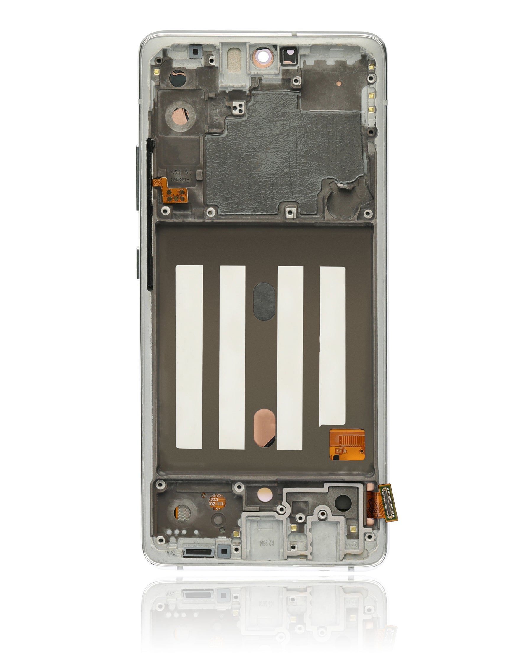OLED Assembly With Frame Compatible For Samsung Galaxy A51 5G (A516 / 2020) (Non-Verizon 5G UW Frame) (6.46") (Vemake) (Prism Cube White)