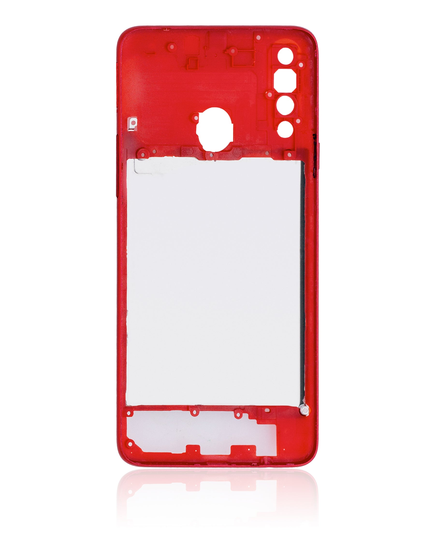 Mid-Frame Housing Compatible For Samsung Galaxy A20S (A207 / 2019) (Vemake) (Red)