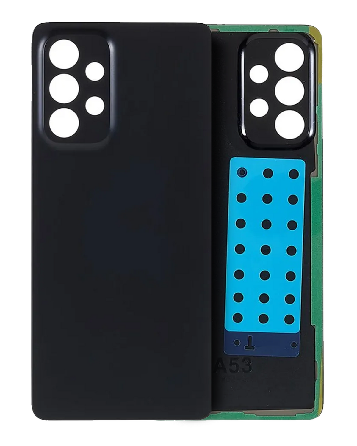 Replacement Back cover Glass Compatible For Samsung Galaxy A53 5G (A536 / 2022) (Vemake) (Black)