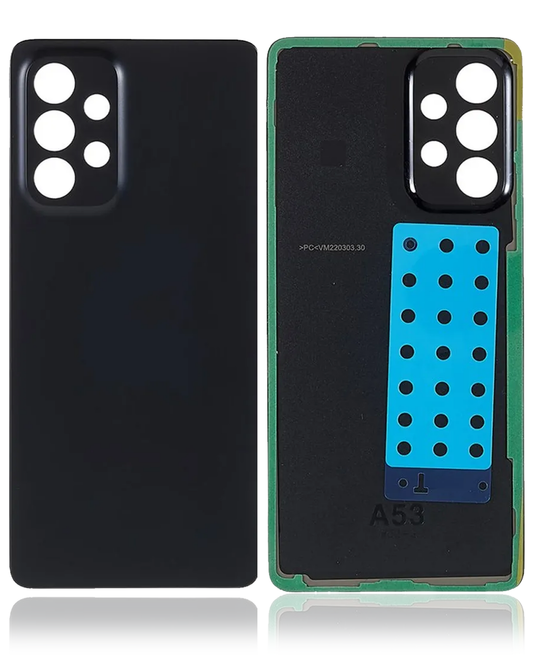 Replacement Back cover Glass Compatible For Samsung Galaxy A53 5G (A536 / 2022) (Vemake) (Black)