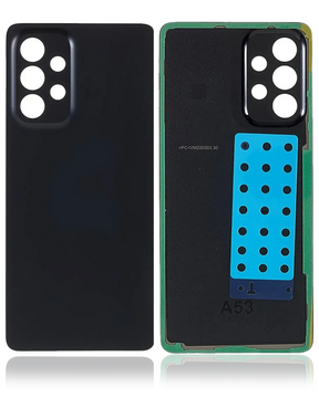 Replacement Back cover Glass Compatible For Samsung Galaxy A53 5G (A536 / 2022) (Vemake) (Black)