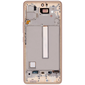 Replacement OLED Assembly With Frame Compatible For Samsung Galaxy A53 5G ( A536 / 2022) (6.46") (Vemake) (Peach)