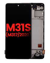 OLED Assembly With Frame Compatible For Samsung Galaxy M31S (M317 / 2020) (Aftermarket Plus) (All Colors)