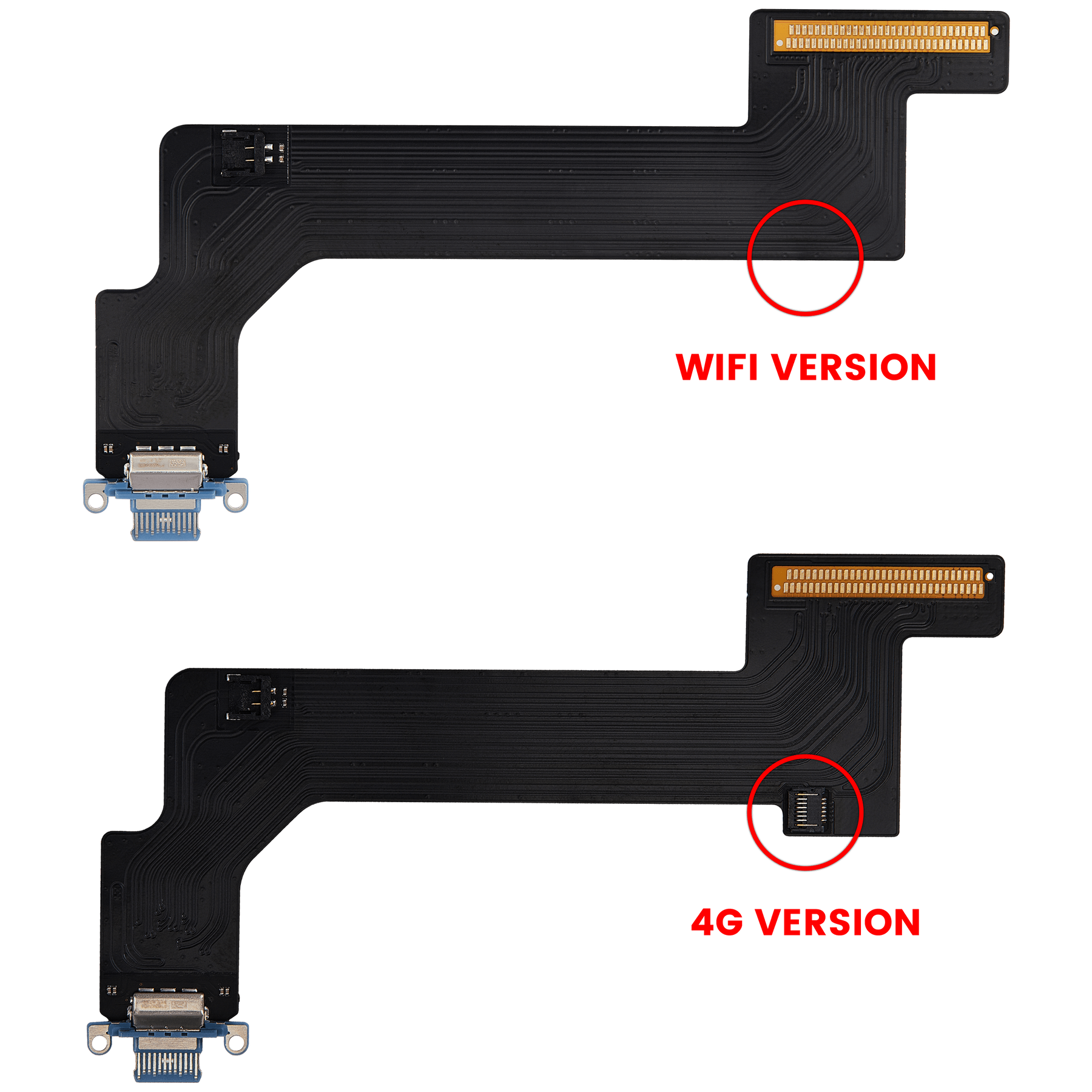 Charging Port Flex Cable Compatible For iPad 10 (2022) (WiFi Only) (Aftermarket Plus) (Blue)