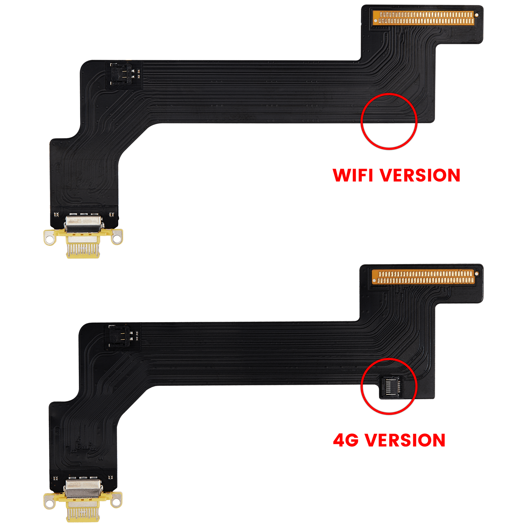 Charging Port Flex Cable Compatible For iPad 10 (2022) (WiFi Only) (Aftermarket Plus) (Yellow)