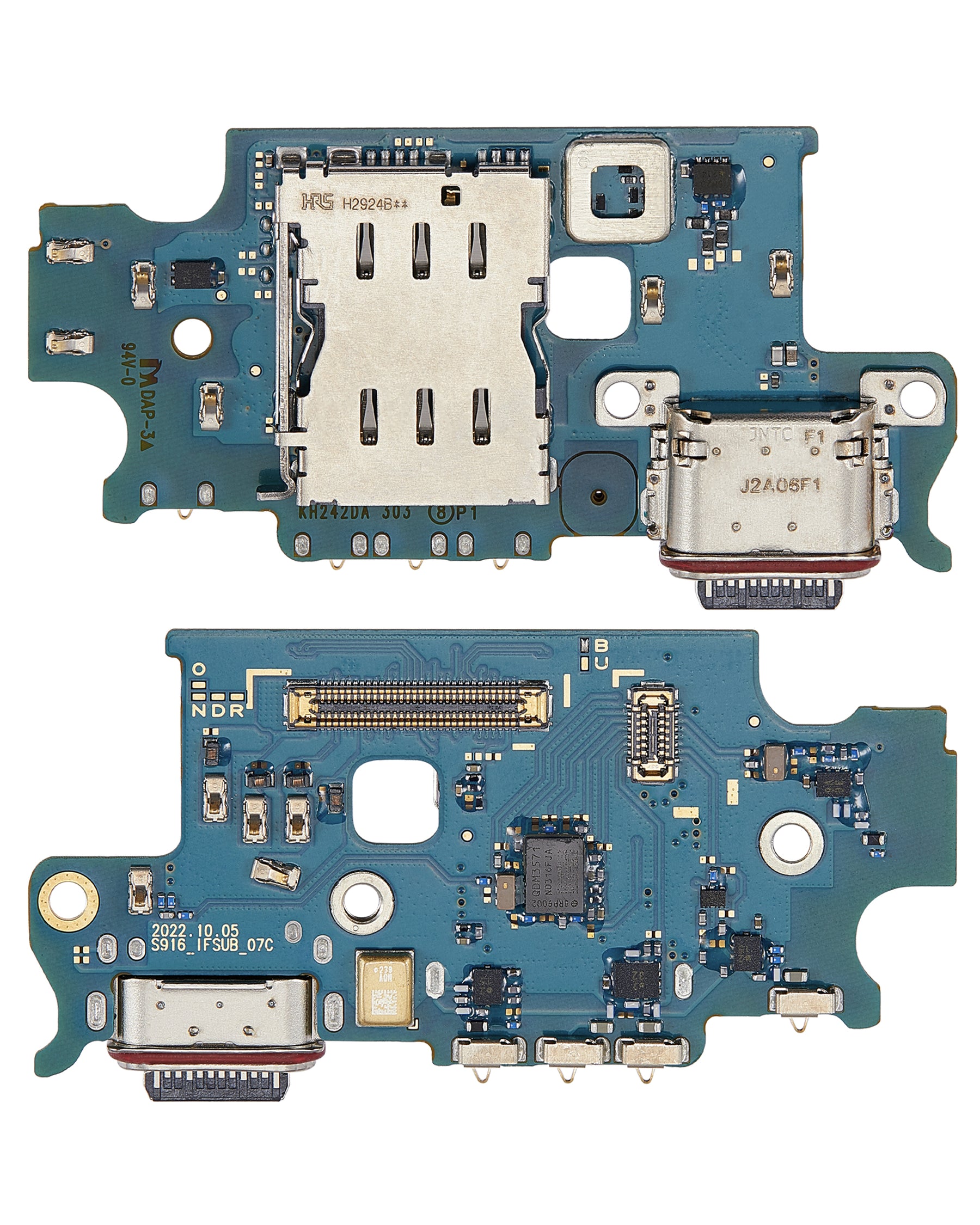 Charging Port Board With Sim Card Reader Compatible For Samsung Galaxy S23 Plus 5G (S916B) (International Version) (Premium)