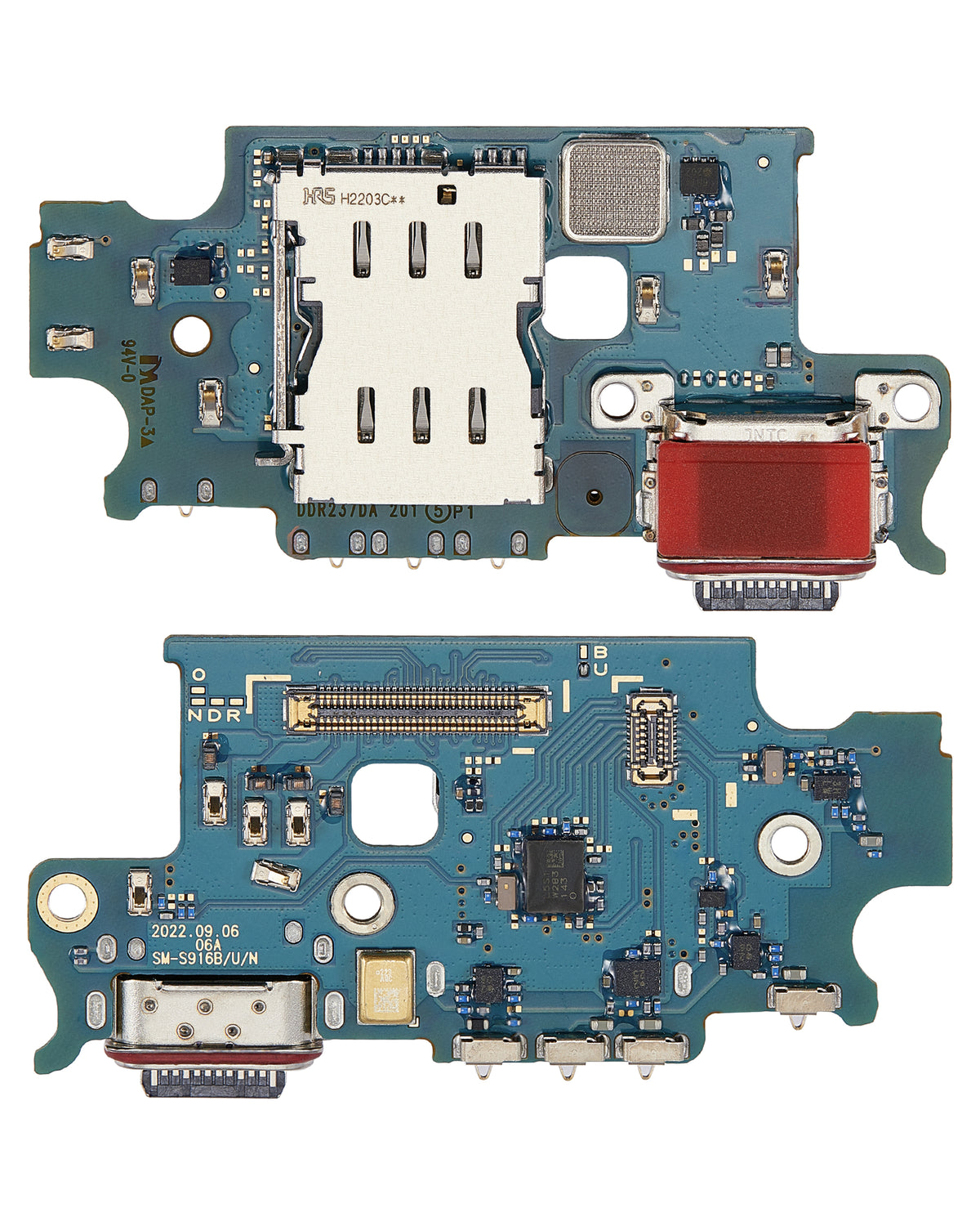 Charging Port Board With Sim Card Reader Compatible For Samsung Galaxy S23 Plus 5G (S916U) (US Version) (Premium)