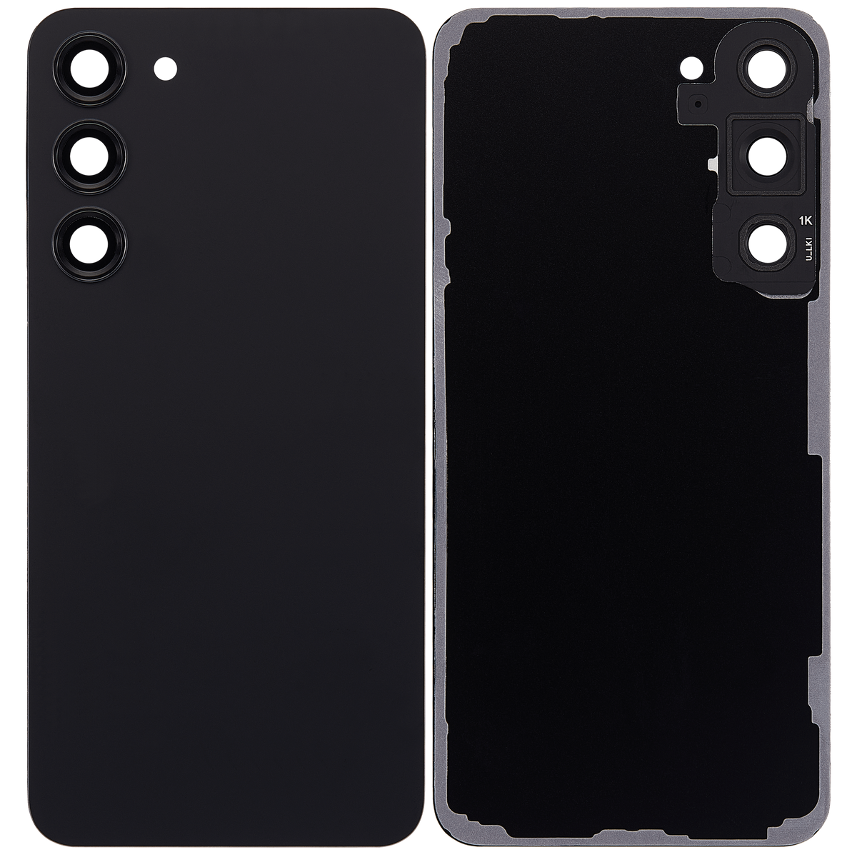Back Cover Glass With Camera Lens Compatible For Samsung Galaxy S23 Plus 5G (No Logo) (Aftermarket Plus) (Phantom Black)