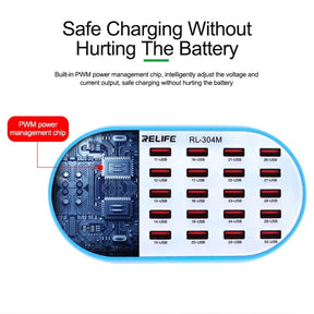 ReLife RL-304M 30 USB Port High Power 160W Charging Hub (Sunshine)