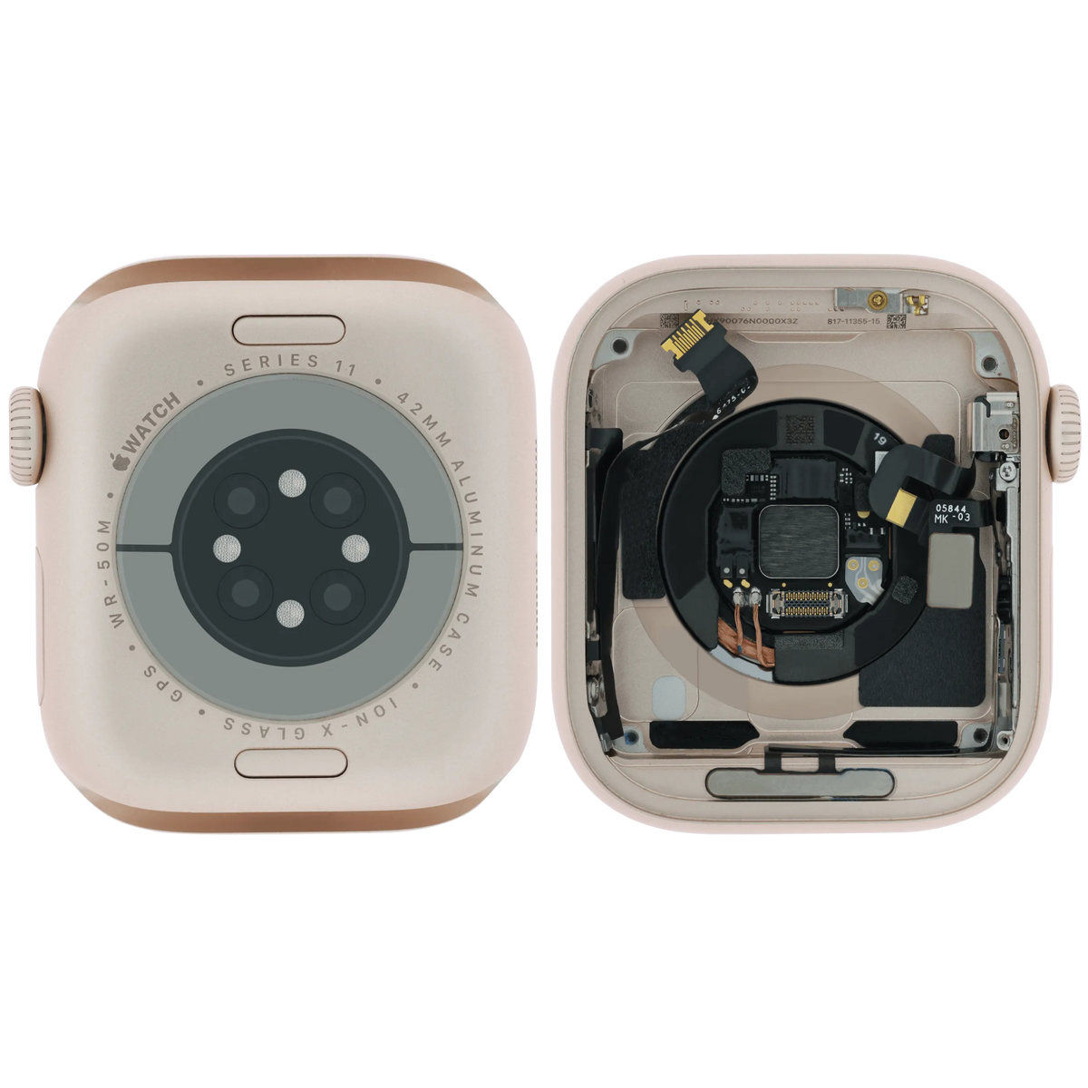 Housing Assembly For Watch Series 11 (42MM) (Used OEM Pull: Grade A) (GPS Version) (Aluminum / Rose Gold)
