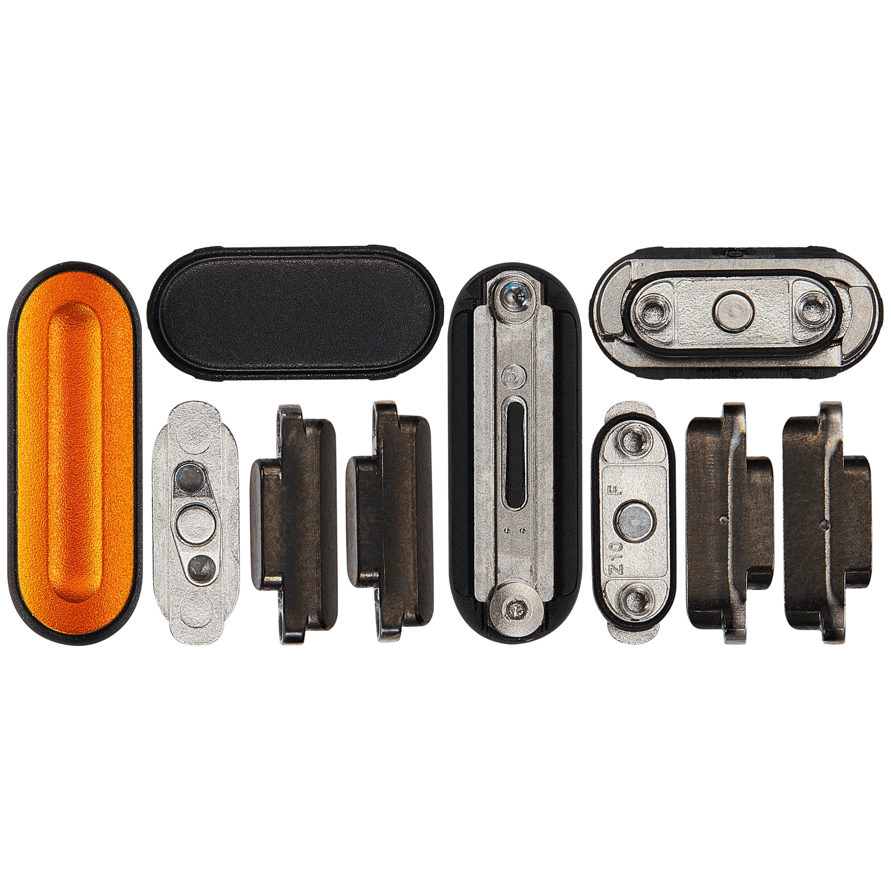 Sidekey Button Set For Watch Series Ultra(1st Gen) / Ultra (2nd Gen) / Ultra (3rd Gen) (49MM) (Orange / Black) (5 Piece Set)