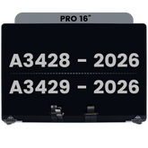 Complete LCD Display Assembly For MacBook Pro 16" A3428 / A3429 (2026) (Used OEM Pull: Grade A) (Silver)