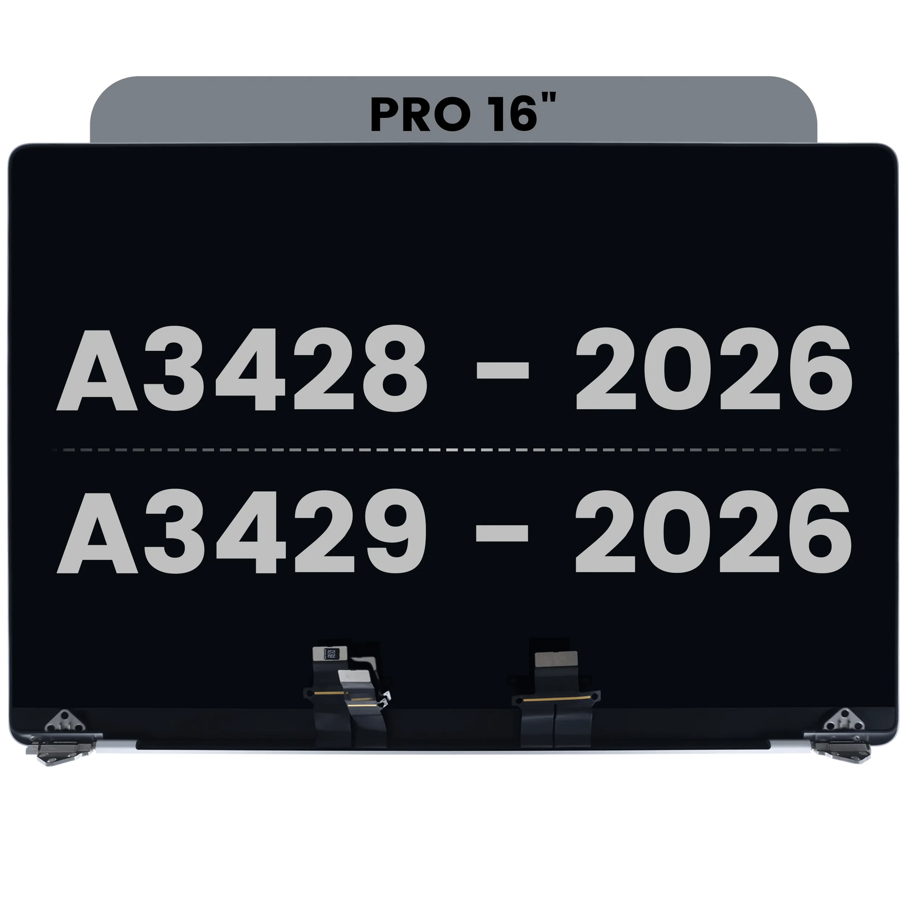 Complete LCD Display Assembly For MacBook Pro 16" A3428 / A3429 (2026) (Used OEM Pull: Grade A) (Silver)