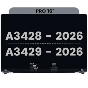 Complete LCD Display Assembly For MacBook Pro 16" A3428 / A3429 (2026) (Used OEM Pull: Grade A) (Silver)