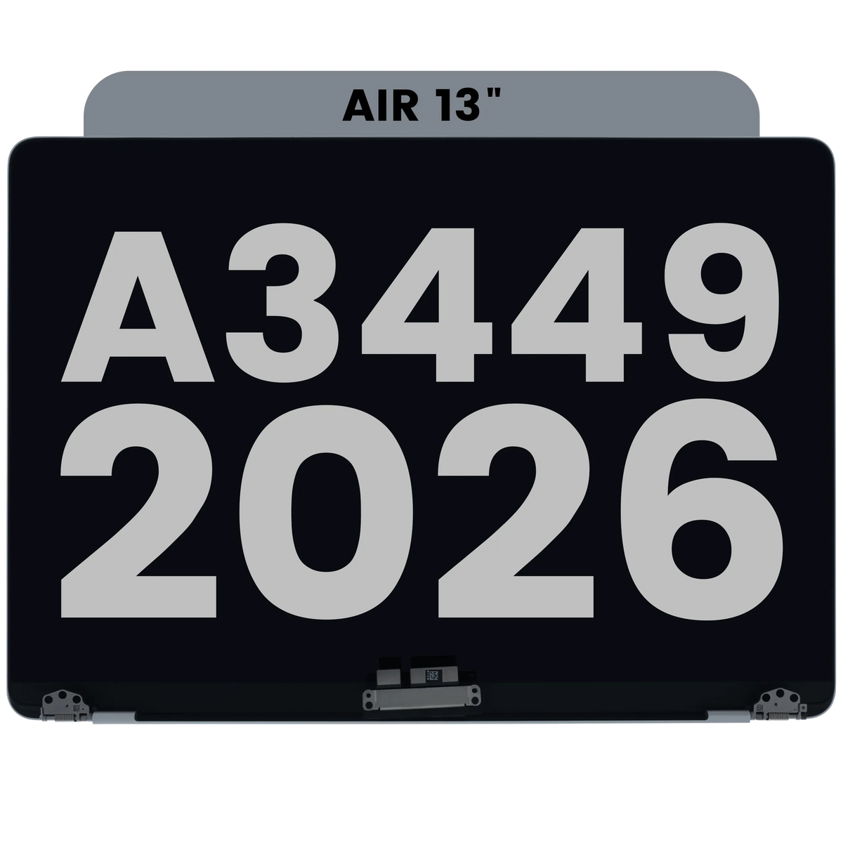 Complete LCD Display Assembly For MacBook Air 13" A3449 (2026) (Used OEM Pull: Grade A) (Silver)