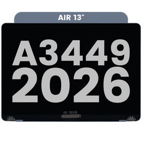 Complete LCD Display Assembly For MacBook Air 13" A3449 (2026) (Used OEM Pull: Grade A) (Sky Blue)