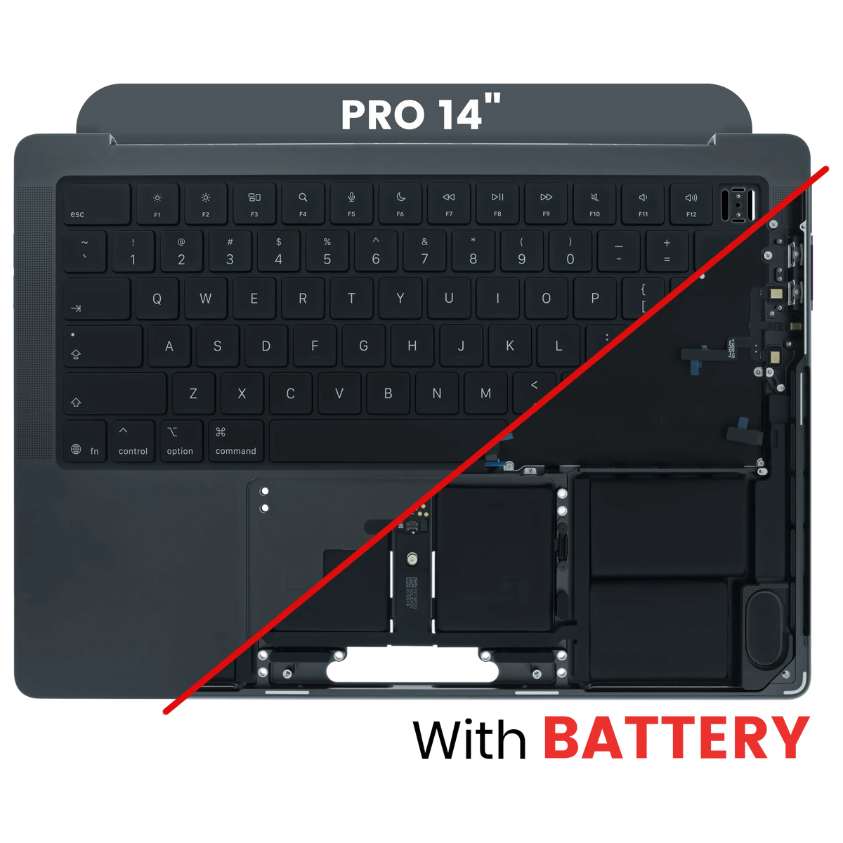 Top Case with Keyboard (ANSI US) For MacBook Pro 14" A3438 (2026) (Genuine OEM) (Space Black)