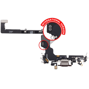 Charging Port Flex Cable For iPhone 18 Pro (International Version) (Premium) (Burgundy)