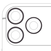 Back Camera Bezel Ring Only For iPhone 18 Pro / 18 Pro Max (Black) (3 Piece Set)