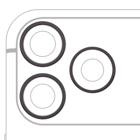 Back Camera Bezel Ring Only For iPhone 18 Pro / 18 Pro Max (Black) (3 Piece Set)