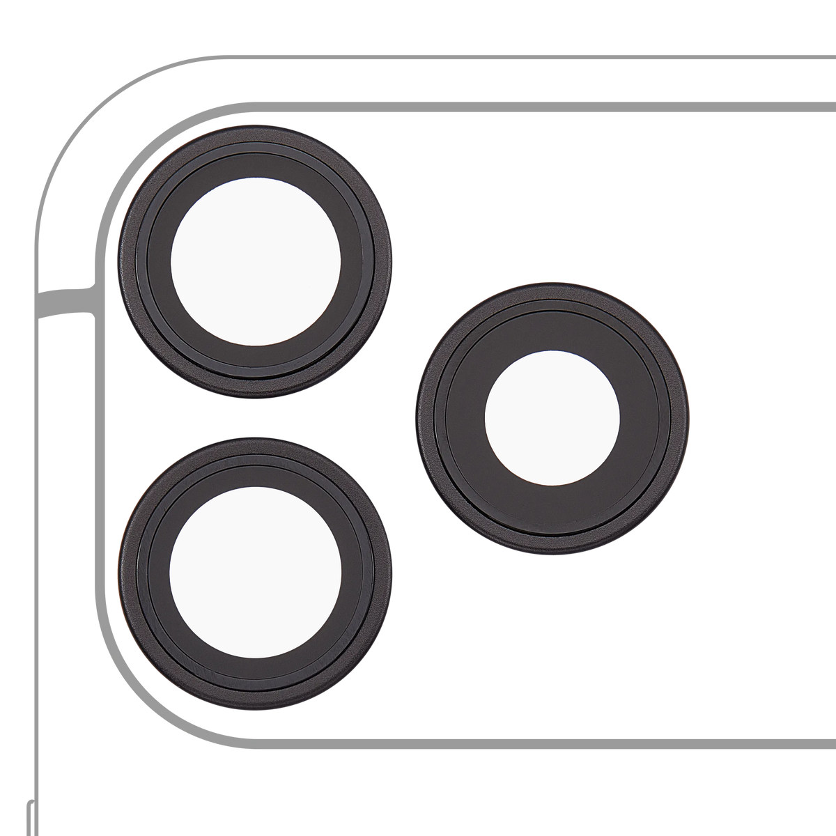 Back Camera Lens With Bracket & Bezel For iPhone 18 Pro / 18 Pro Max (Premium) (Black)