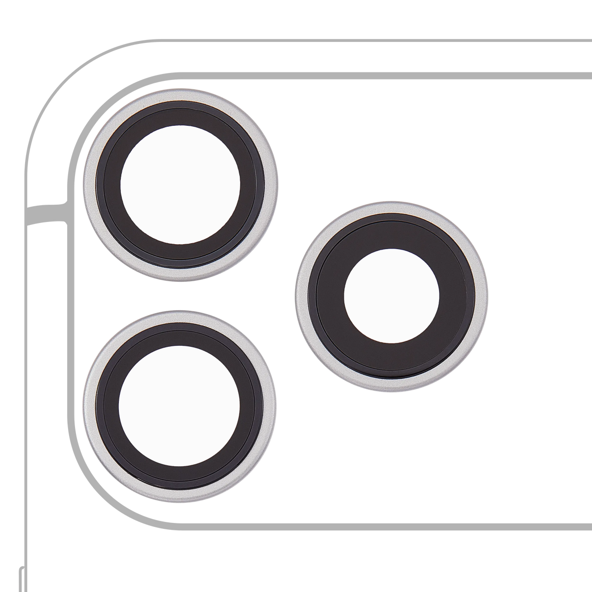 Back Camera Lens With Bracket & Bezel For iPhone 18 Pro / 18 Pro Max (Premium) (Silver)