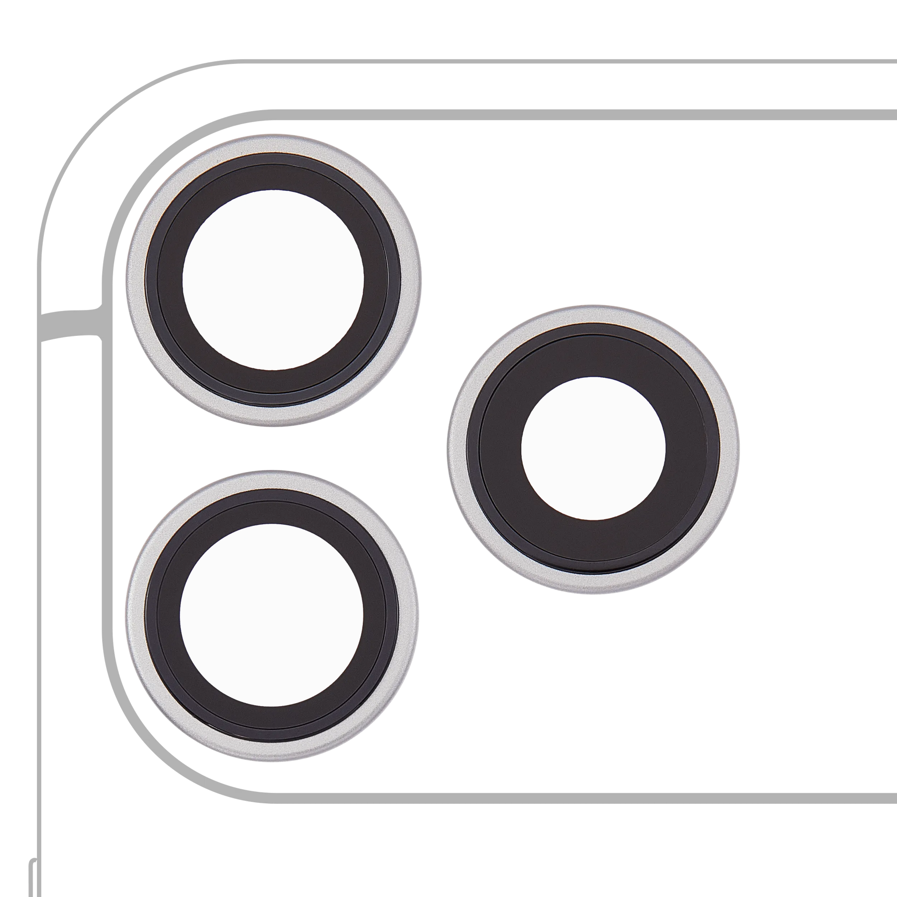 Back Camera Lens With Bracket & Bezel For iPhone 18 Pro / 18 Pro Max (Premium) (Silver)