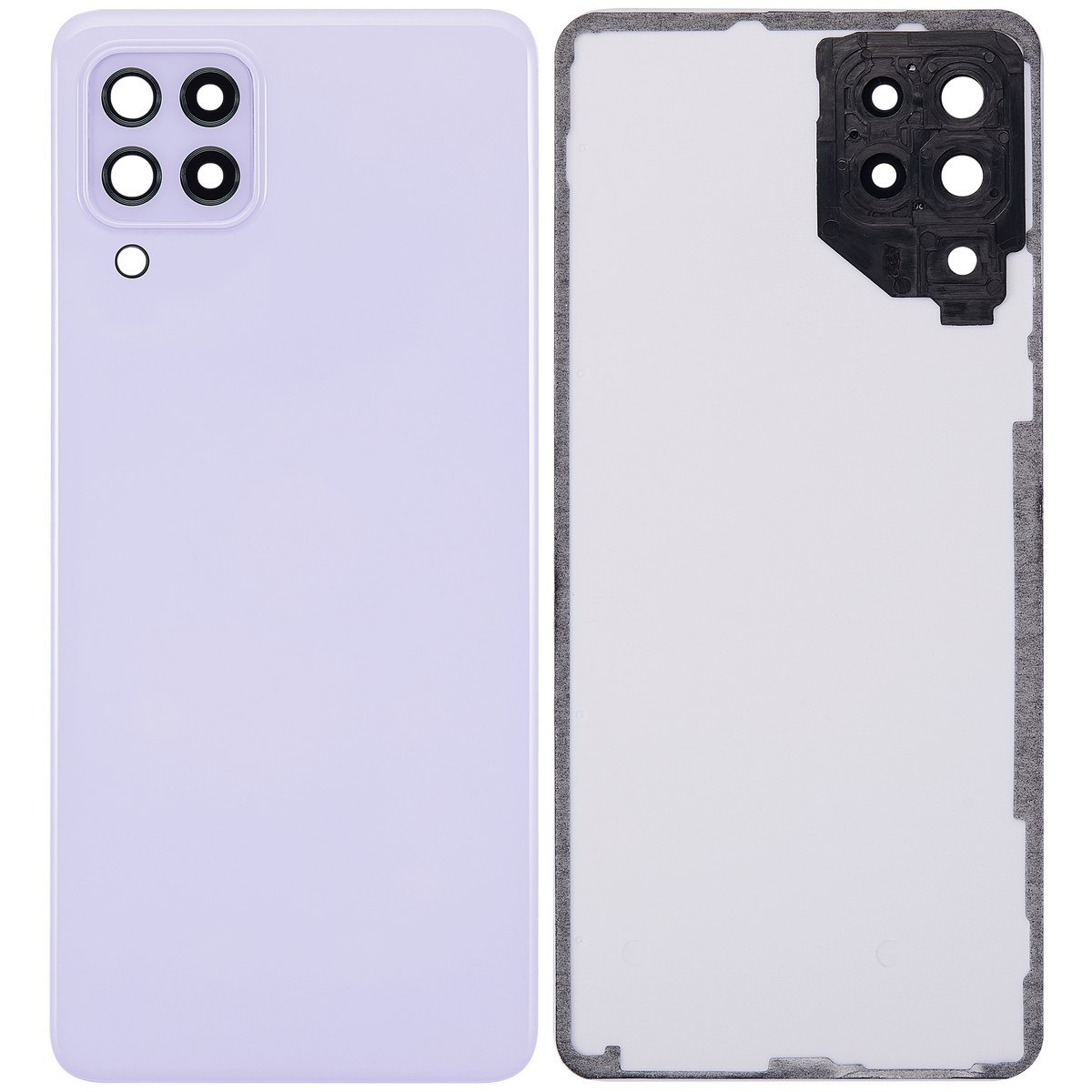 Back cover Glass With Camera Lens Compatible For Samsung Galaxy A22 4G (A225 / 2021) (Vemake) (Violet)