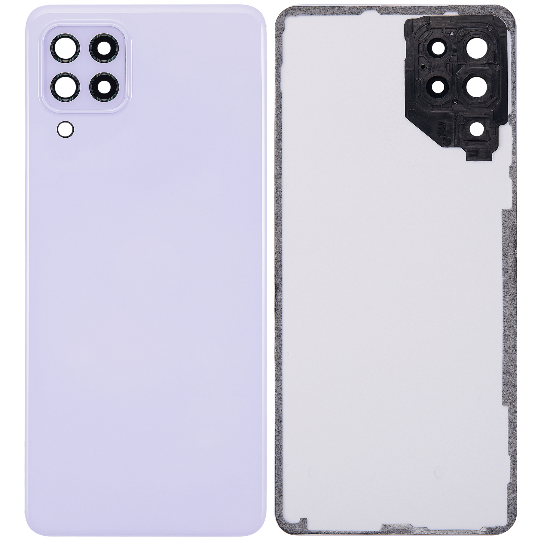 Back cover Glass With Camera Lens Compatible For Samsung Galaxy A22 4G (A225 / 2021) (Vemake) (Violet)