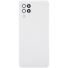 Back cover Glass With Camera Lens Compatible For Samsung Galaxy A22 4G (A225 / 2021) (Vemake) (White)