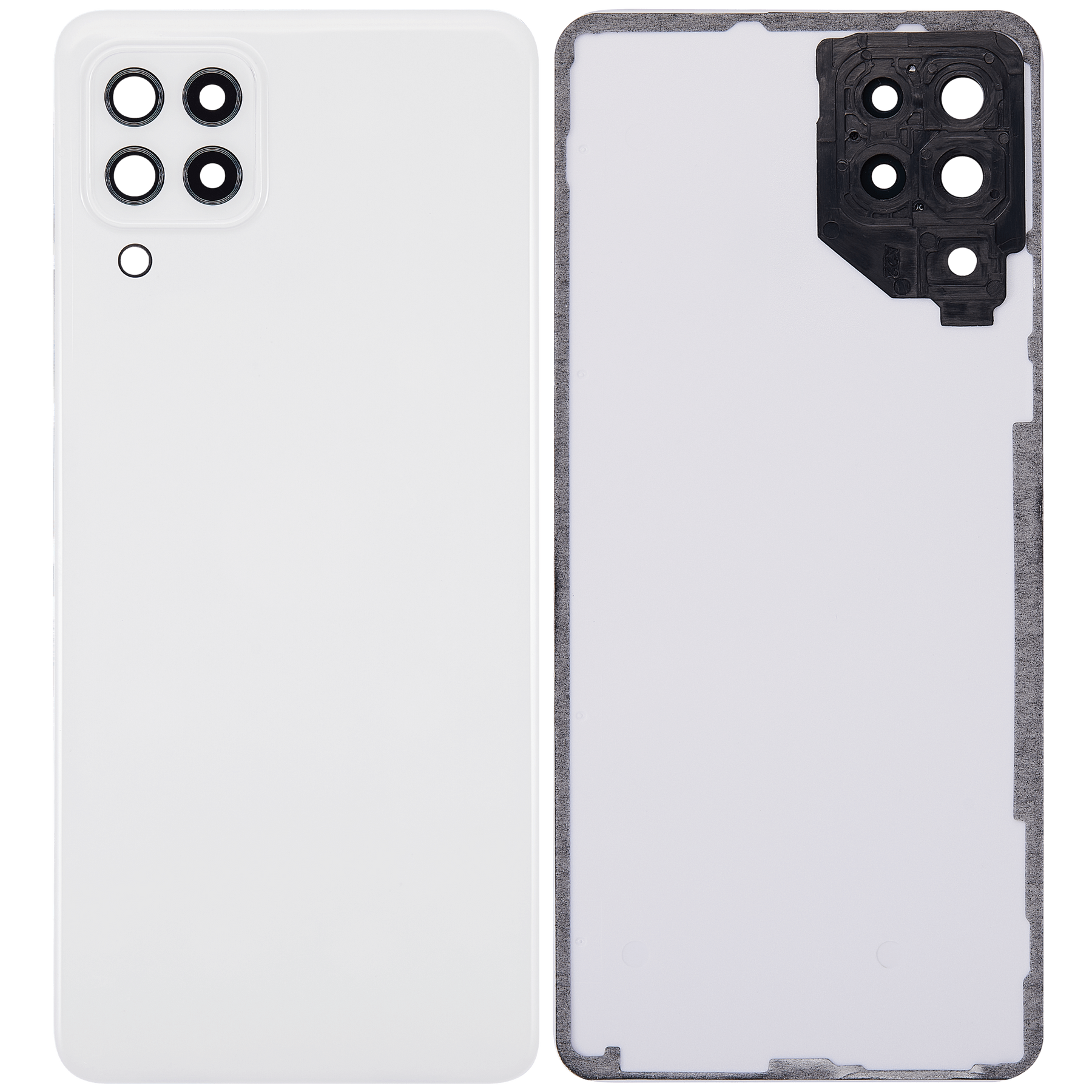 Back cover Glass With Camera Lens Compatible For Samsung Galaxy A22 4G (A225 / 2021) (Vemake) (White)