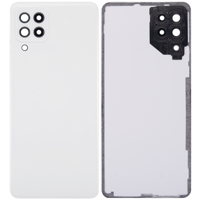 Back cover Glass With Camera Lens Compatible For Samsung Galaxy A22 4G (A225 / 2021) (Vemake) (White)