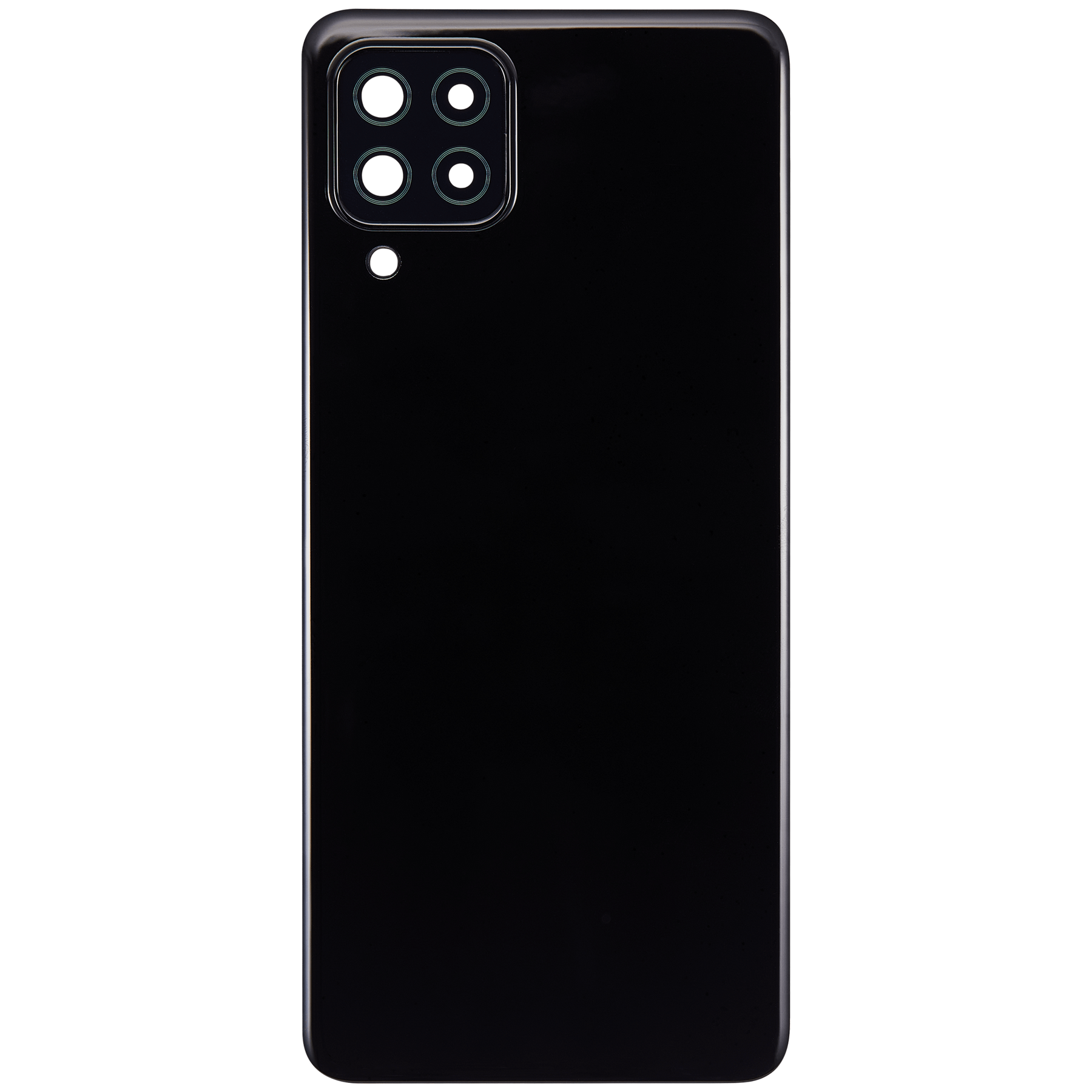 Back cover Glass With Camera Lens Compatible For Samsung Galaxy A22 4G (A225 / 2021) (Vemake) (Black)