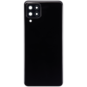Back cover Glass With Camera Lens Compatible For Samsung Galaxy A22 4G (A225 / 2021) (Vemake) (Black)