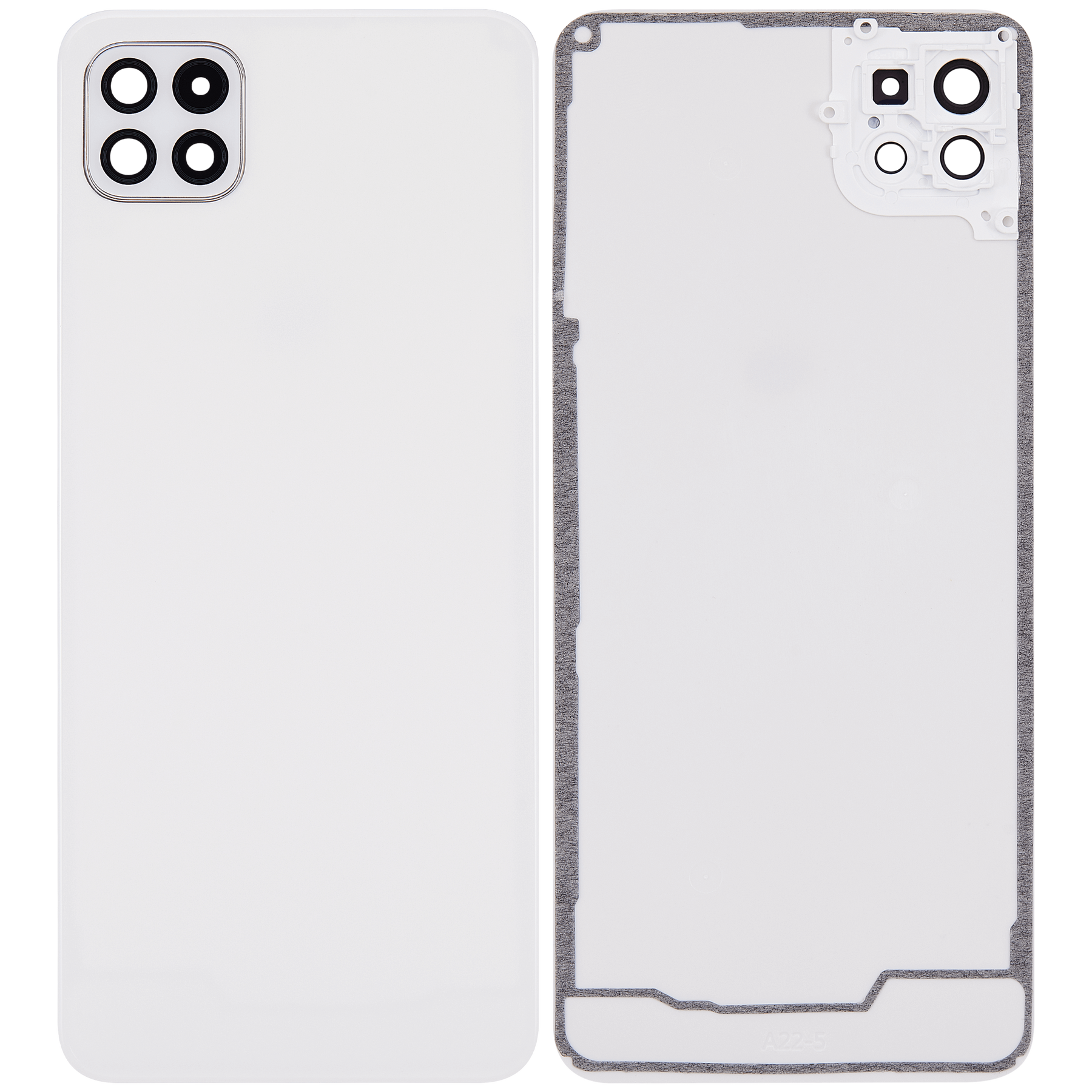 Back cover Glass With Camera Lens Compatible For Samsung Galaxy A22 5G (A226 / 2021) (Vemake) (White)