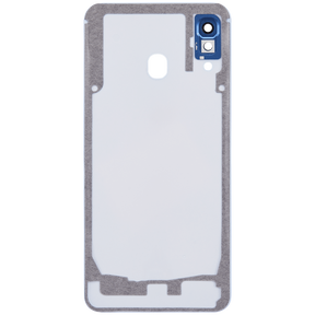 Back cover Glass With Camera Lens Compatible For Samsung Galaxy A30 (A305 / 2019) (Vemake) (White)